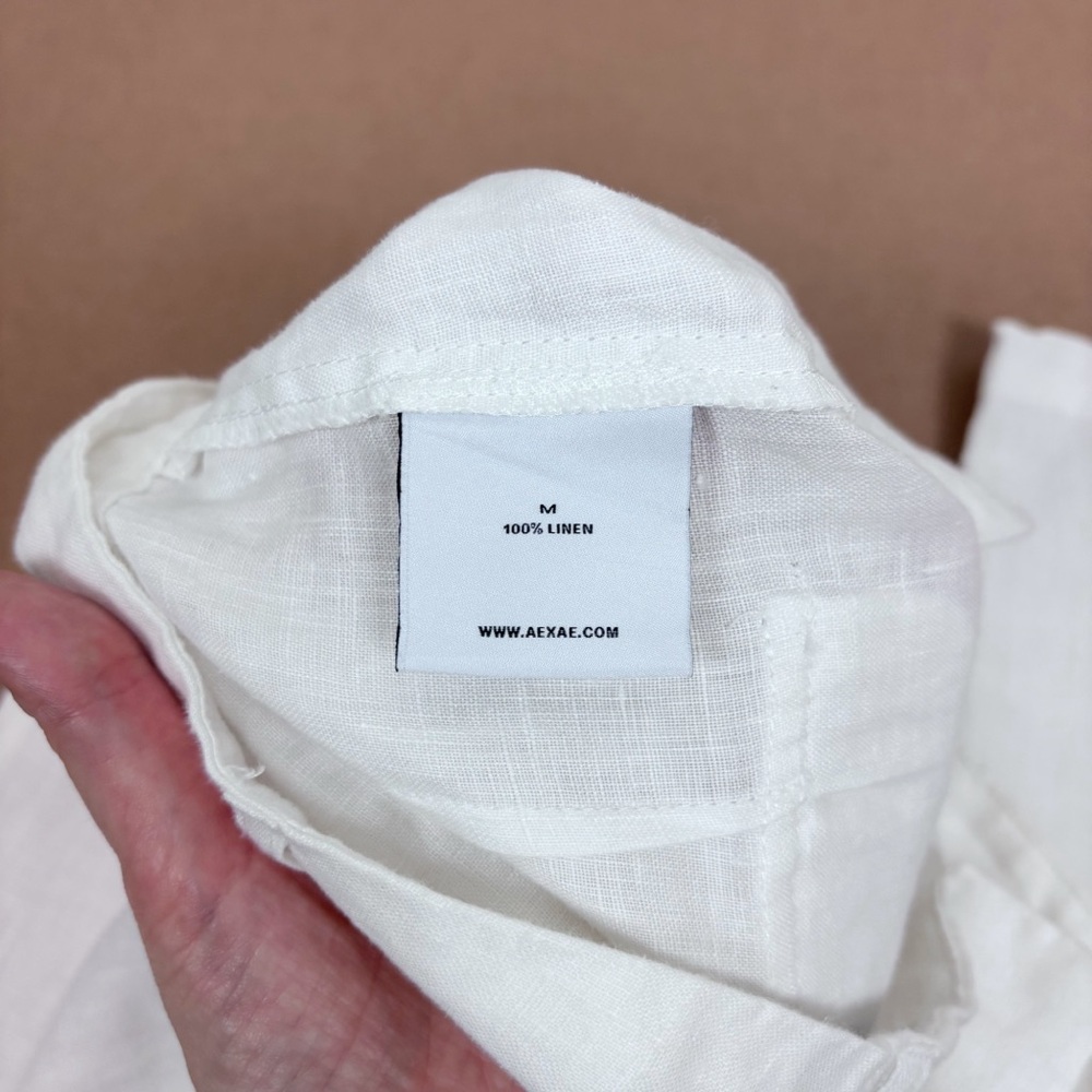 AEXAE Linen Trousers in White Size M - Picture 13 of 16